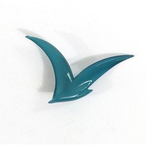 Teal  B+D Plastic Flying Bird Shaped Brooch - B Plus D Denmark #3